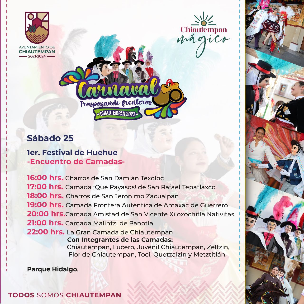 Invita el Ayuntamiento de Chiautempan al Festival del Huehue 2023